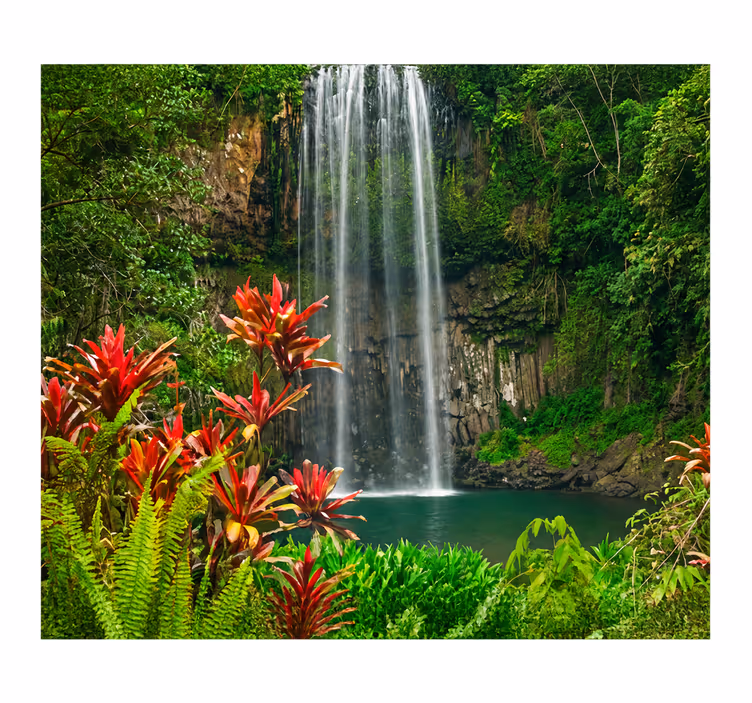 Blinds in a kitchen width 130 waterfall forest - TenStickers