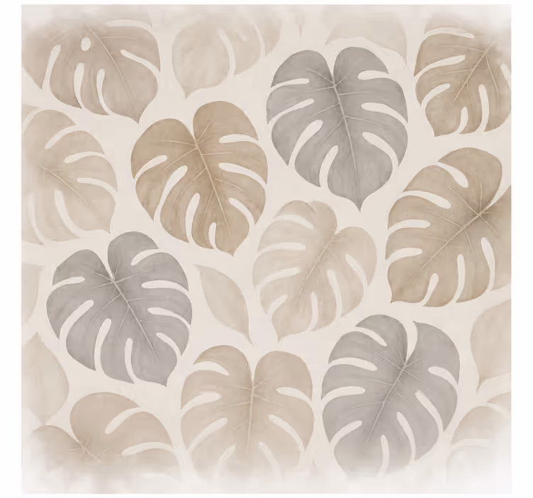 Brown blind tropical forest leaves - TenStickers