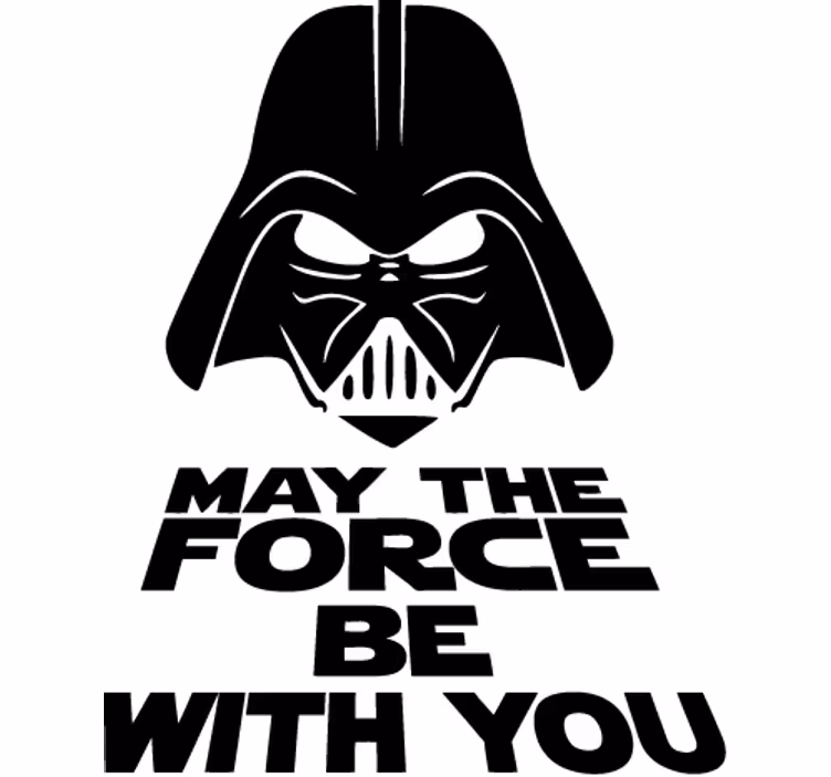Tv series blind vader bathroom vinyl may the force - TenStickers