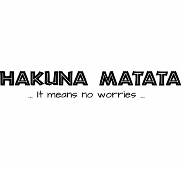 Tv series blind hakuna matata kids wall sticker - TenStickers