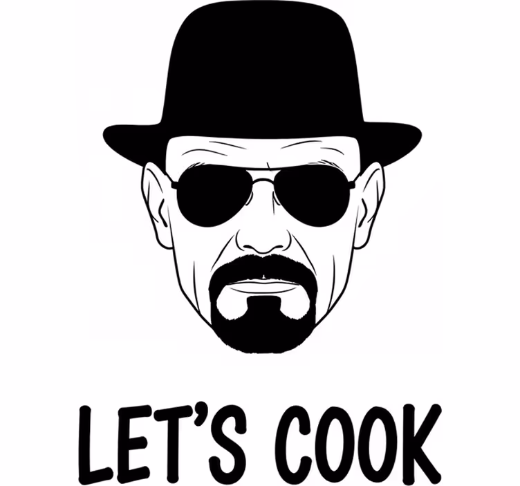 Tv series blind heisenberg let's cook vinyl decor - TenStickers
