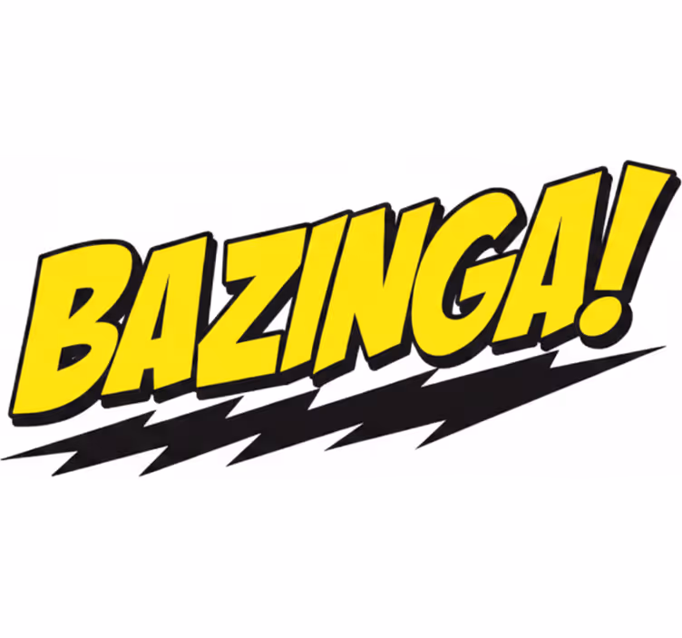 Tv series blind bazinga big bang wall sticker - TenStickers