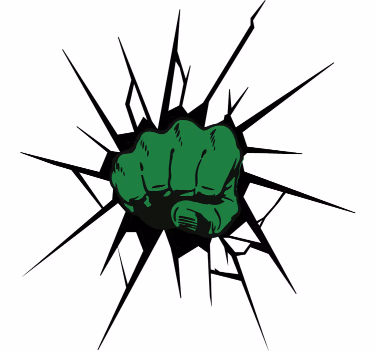 Super hero blind trampantojo hulk - TenStickers