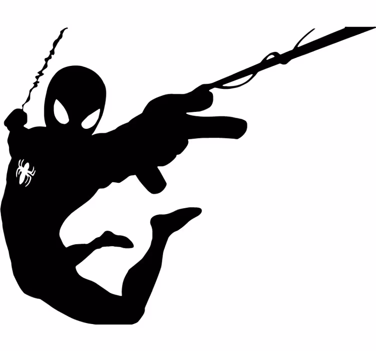 Super hero blind silhouette spider-man - TenStickers