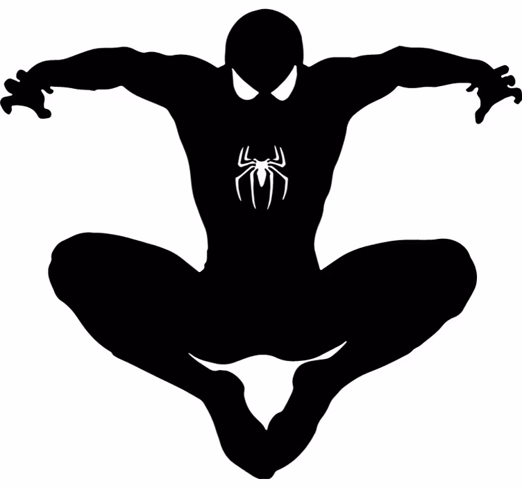 Super hero blind spiderman silhouette - TenStickers
