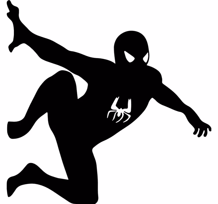 Super hero blind spiderman on the wall - TenStickers