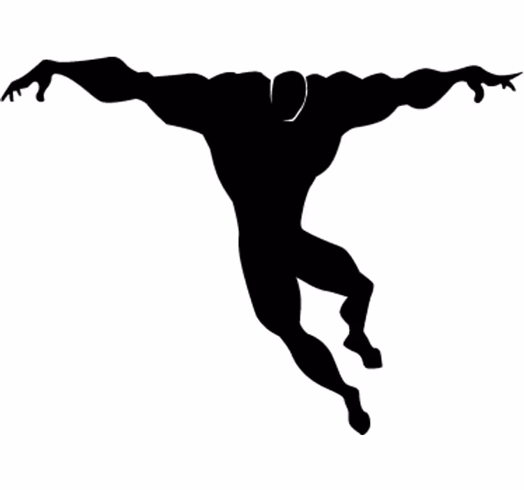 Super hero blind jumping hero wall vinyl - TenStickers