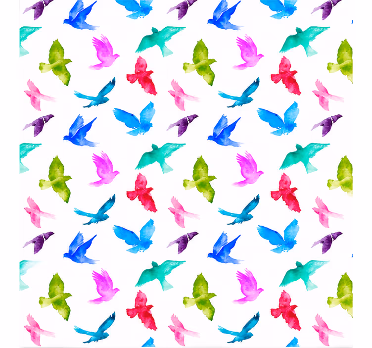 Living room blind width 50 colourful bird pattern - TenStickers