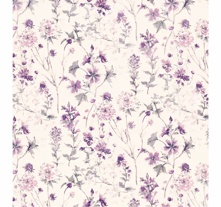 Roller blind purple lilac flowers - TenStickers