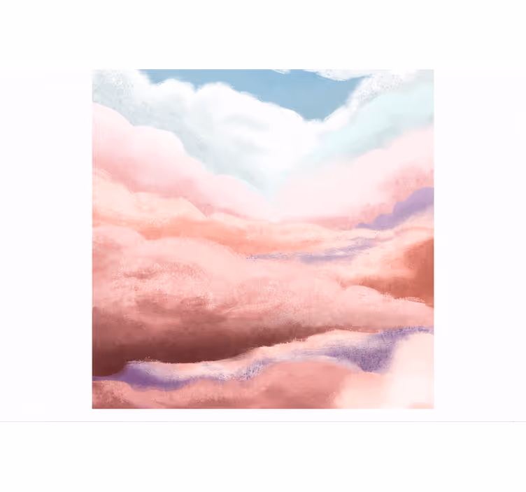Roller blind pink width 180 peachy clouds - TenStickers
