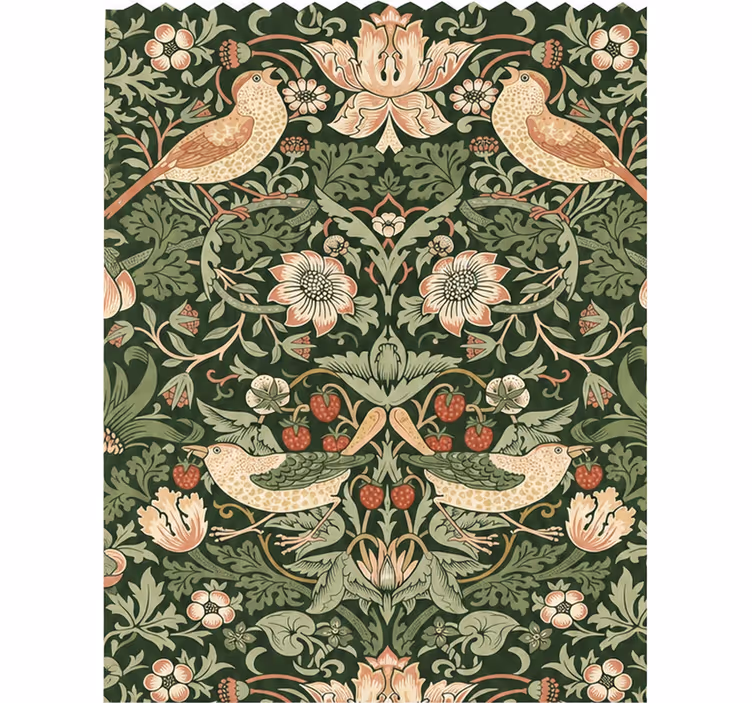 Blinds in a kitchen width 80 strawberry thief birds - TenStickers