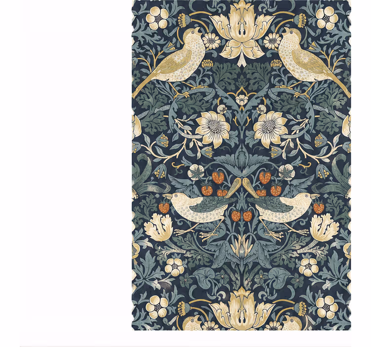 Blinds in a kitchen width 80 indigo strawberry thief birds - TenStickers