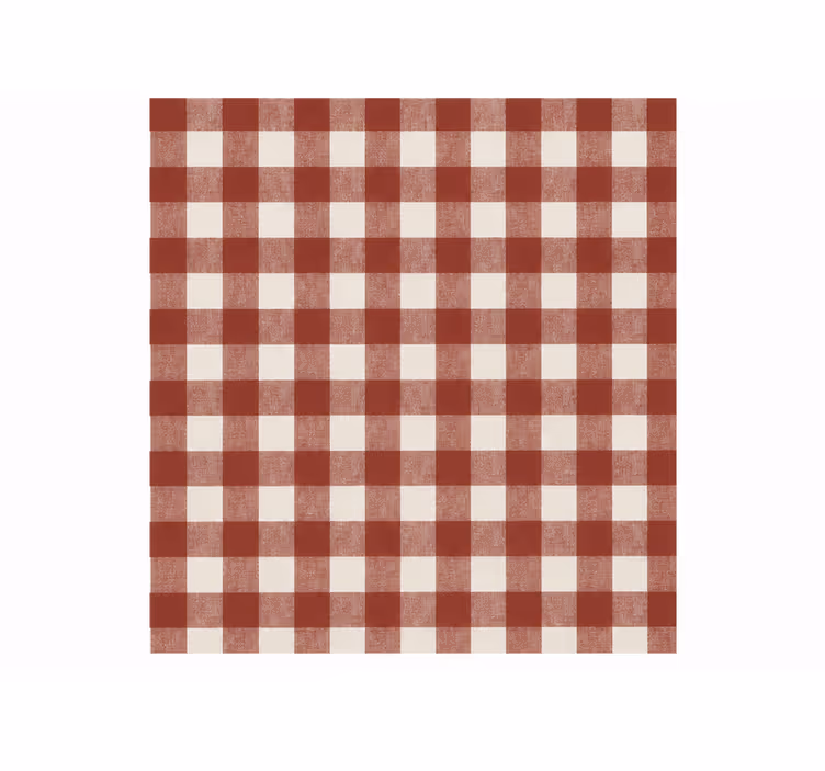Blind red rustic large check gingham - TenStickers