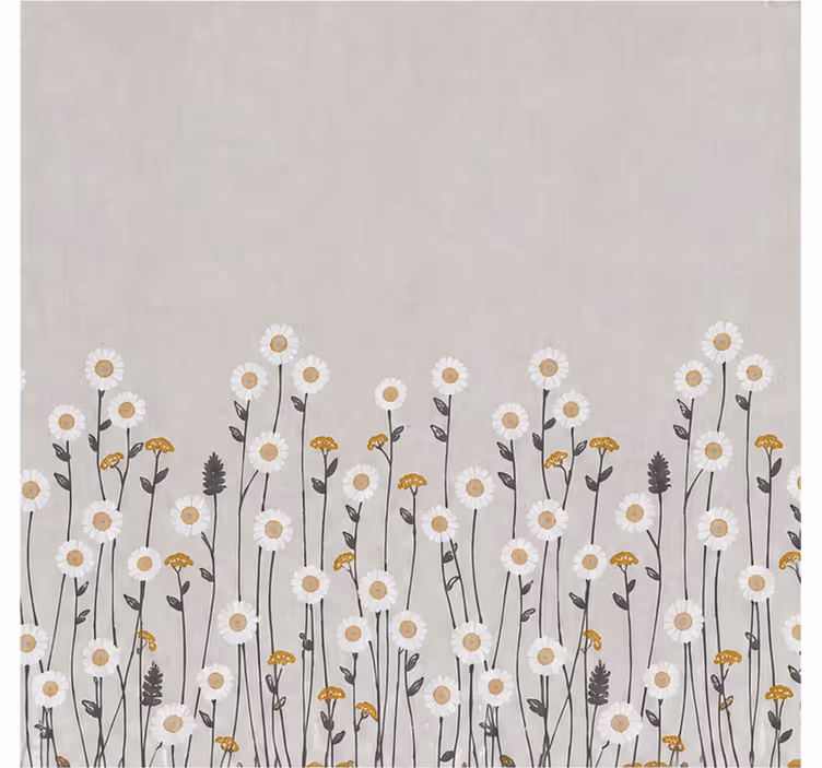 Floral blind scandi flower blackout curtains - TenStickers