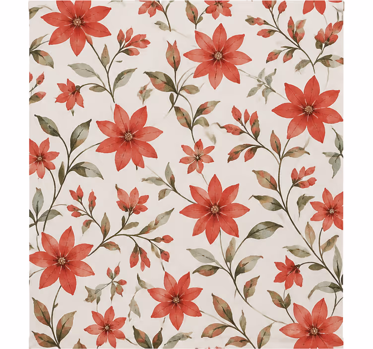 Blind red starflower design - TenStickers