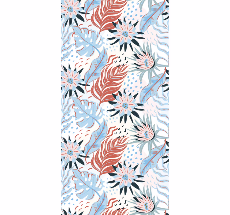 Tropical Foliage Pattern floral blind - TenStickers