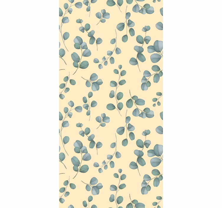 Eucalyptus Leaf Pattern blind flowers - TenStickers