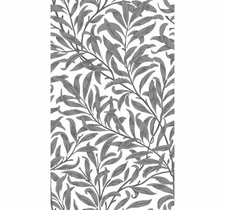 Grey Botanical Motif floral blind - TenStickers