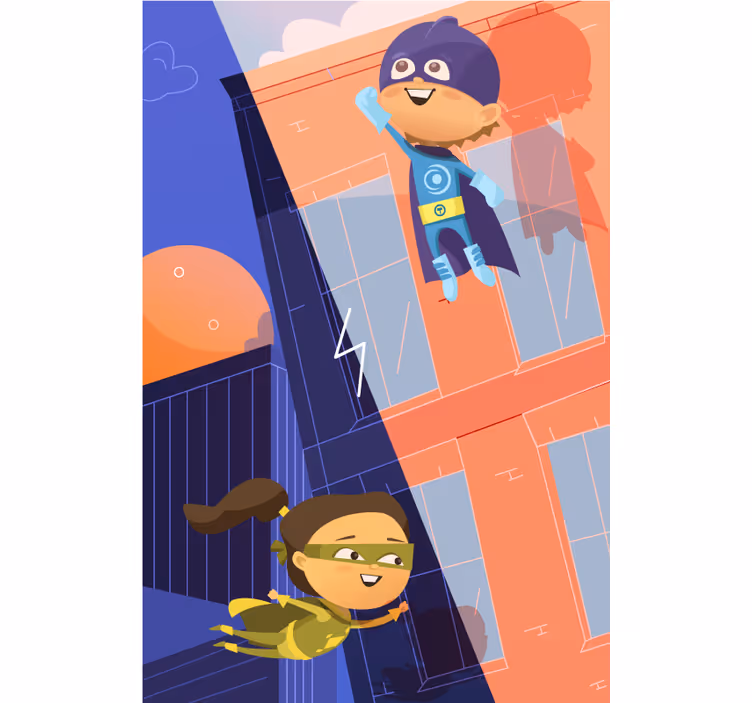 Superhero Adventure blind kids - TenStickers