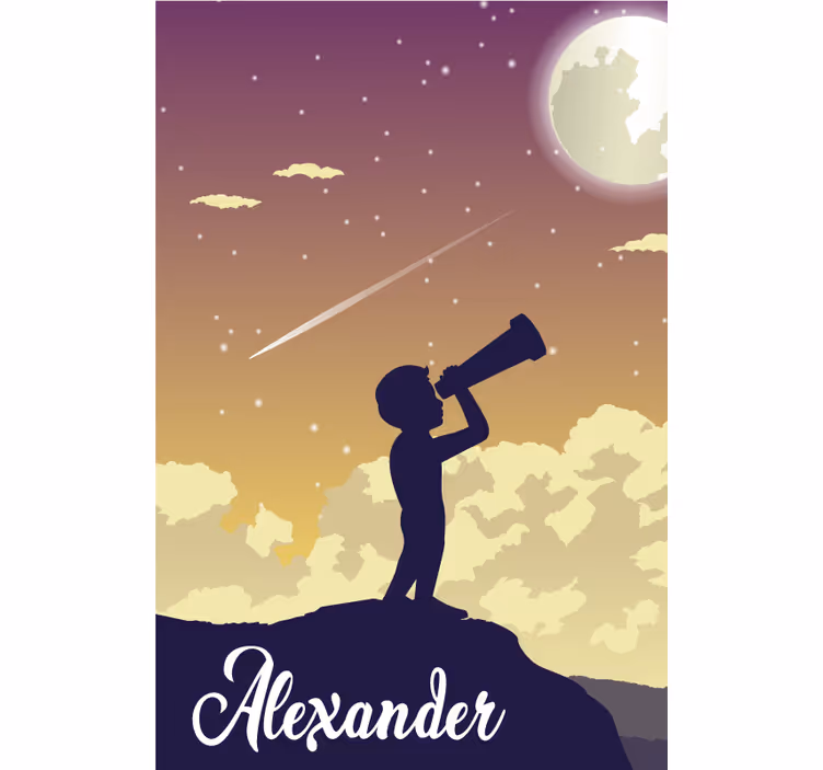 Stargazing Silhouette custom roller blind - TenStickers