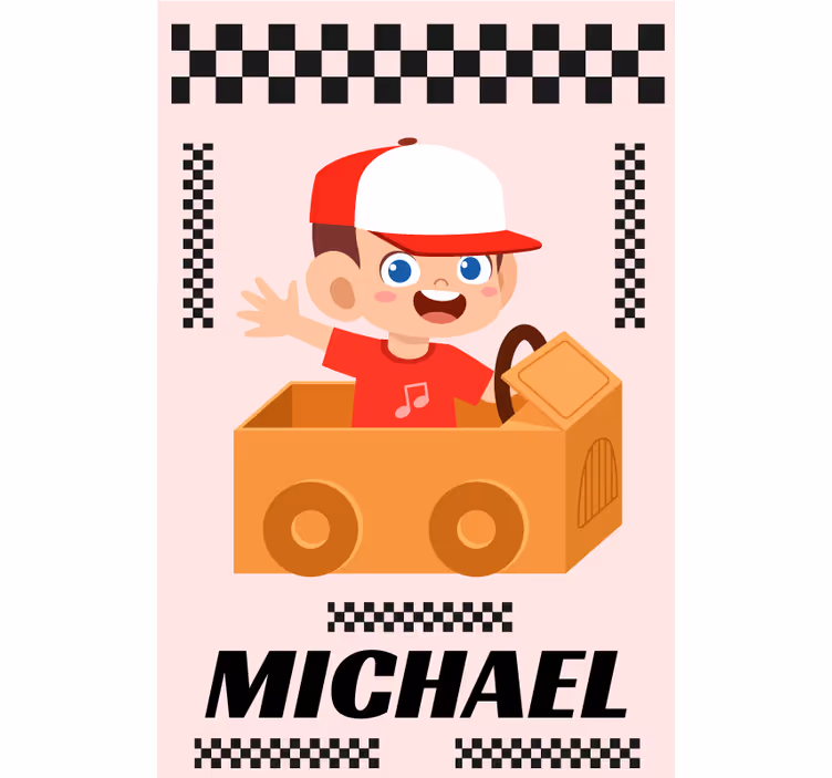 Animated Racing Adventure custom roller blind - TenStickers