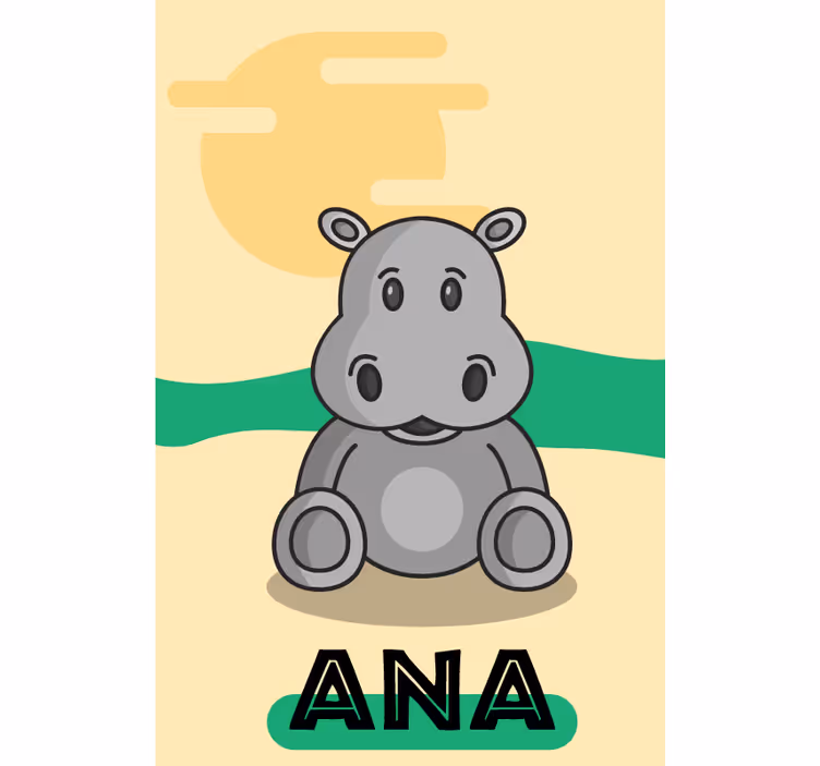 Customizable Hippo more animal blind - TenStickers