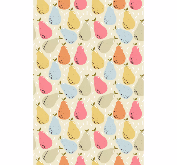 Patterned Pear Illustration blind fruit - TenStickers