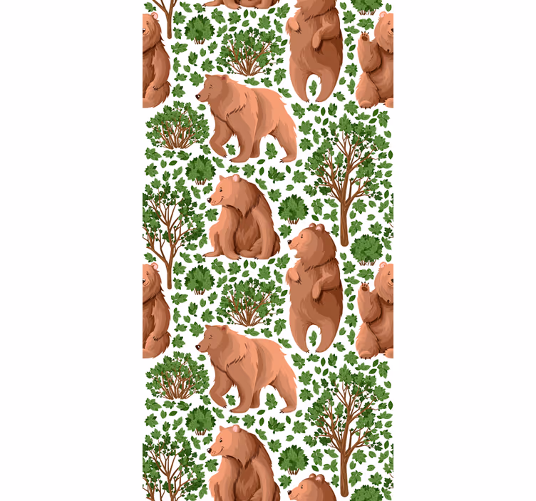 Bear Forest Pattern animal blind - TenStickers