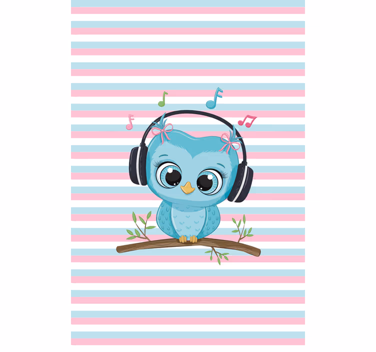 Musical Owl Illustration animal blind - TenStickers