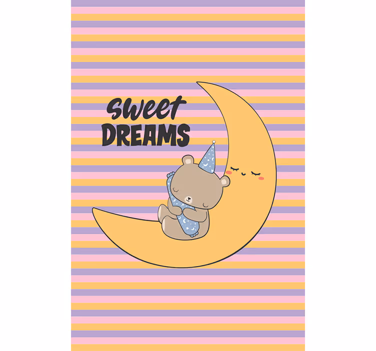 Moonlit Slumber Bear roller blind nursery - TenStickers
