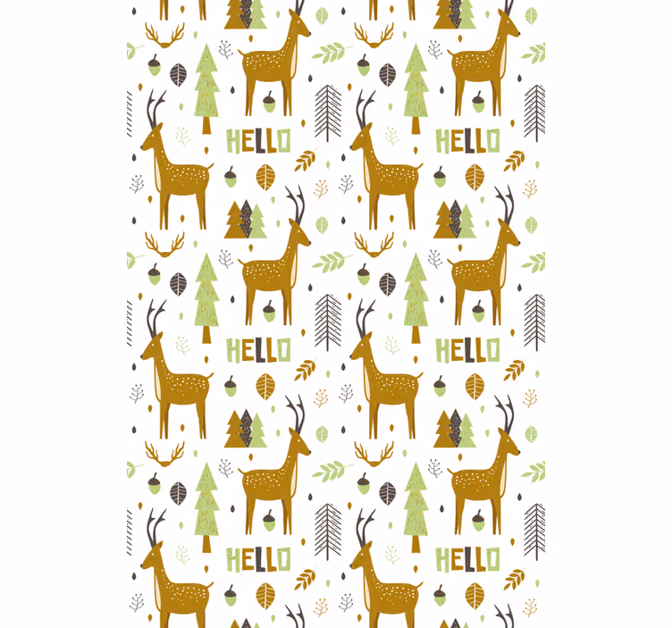 Nordic Forest Greeting more animal blind - TenStickers