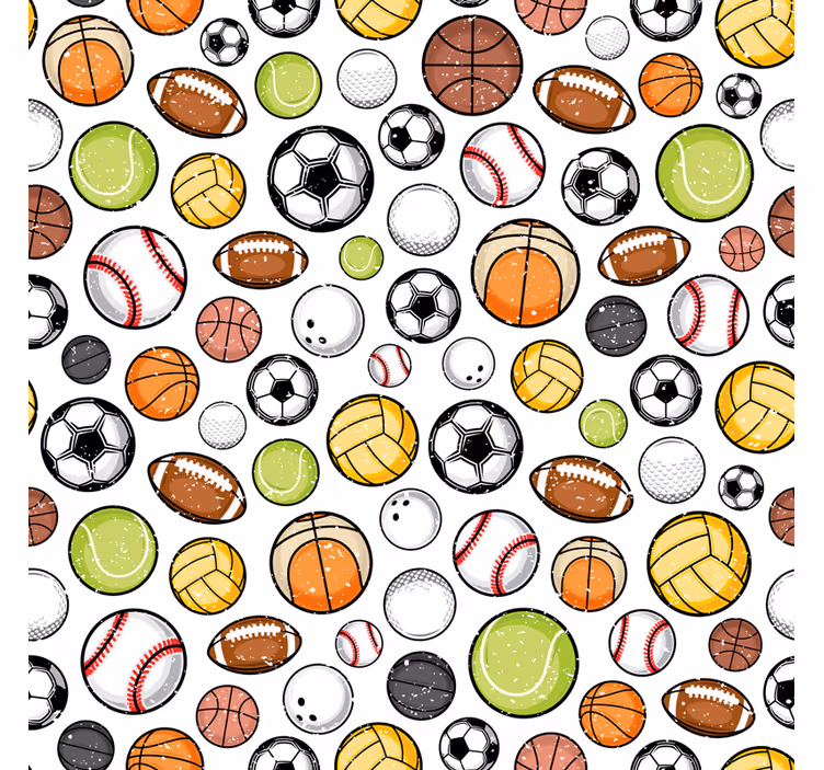 Assorted Balls Equipment sports blind - TenStickers