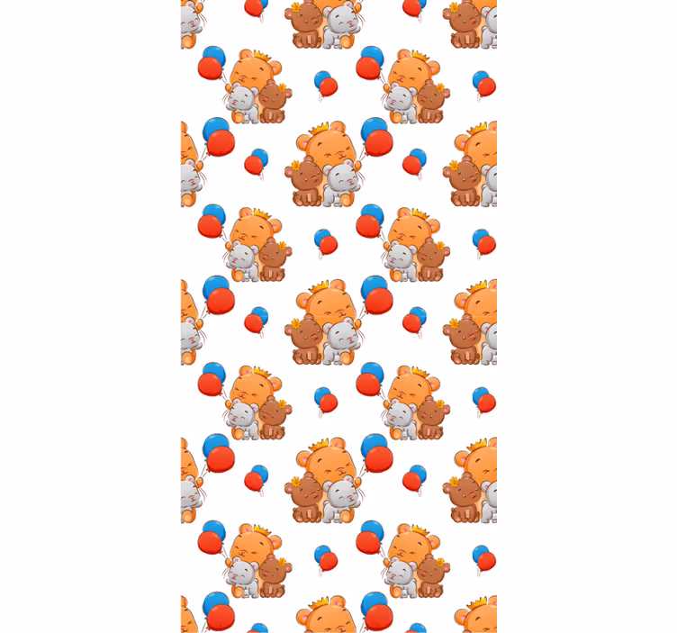 Friendly Bears Pattern roller blind nursery - TenStickers