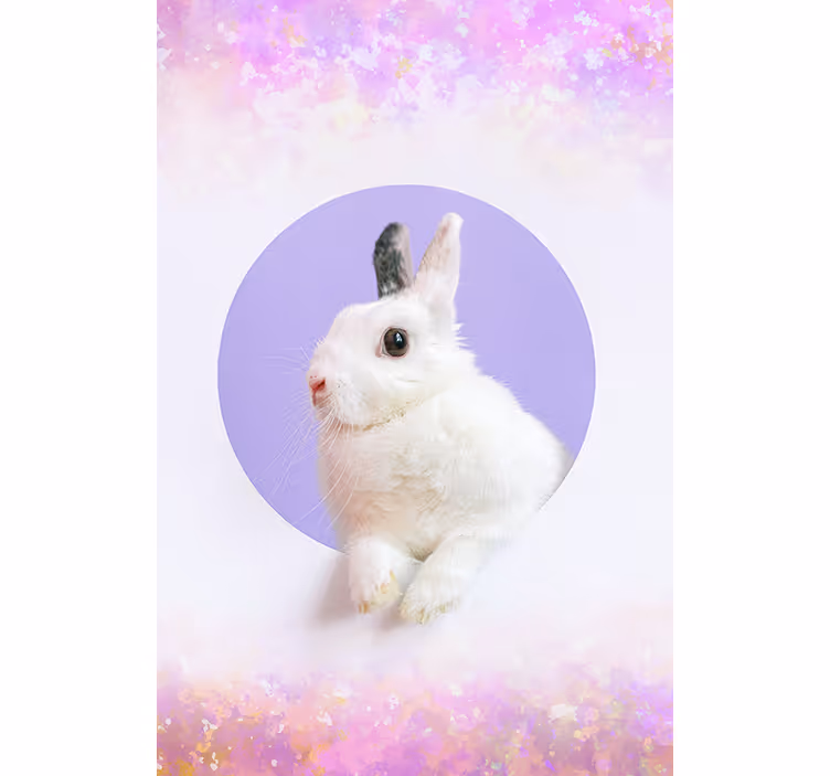 Rabbit Portrait more animal blind - TenStickers