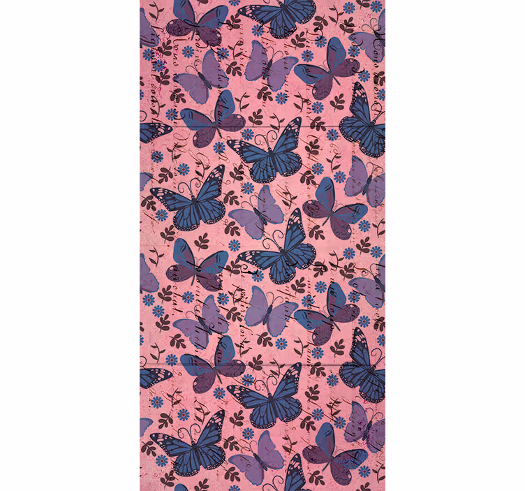 Pink Backround butterflies blind - TenStickers