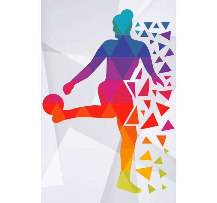 Geometric Soccer Player sports blind - TenStickers