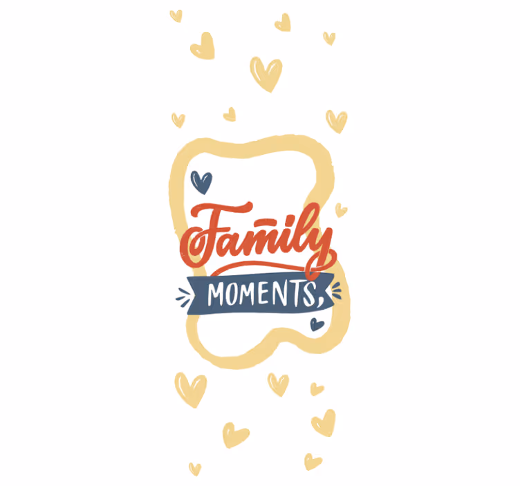 Cherish Precious Family Moments text blind - TenStickers