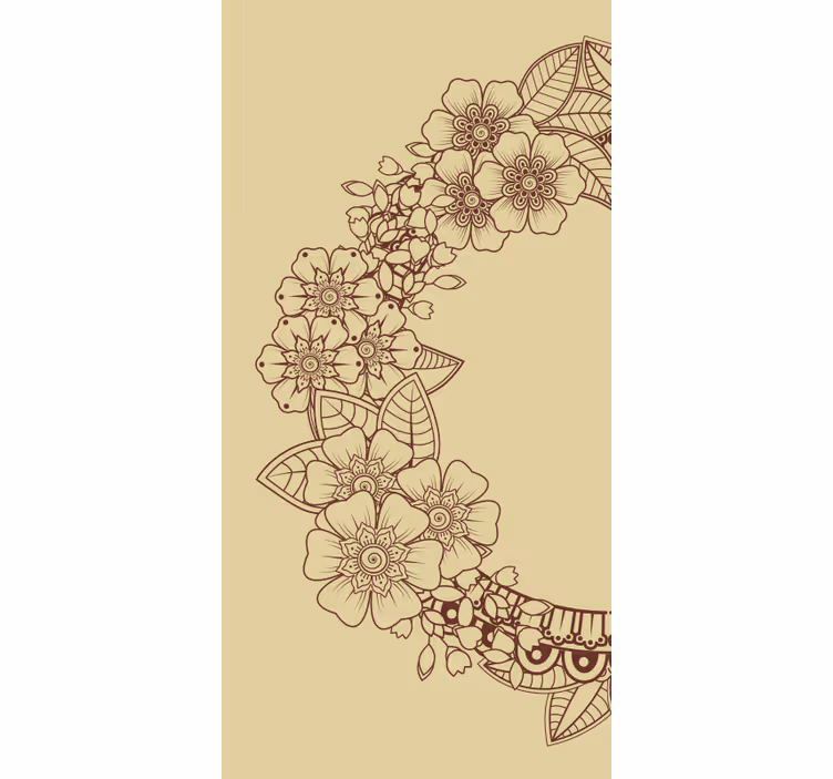 Floral blind floral outline pattern - TenStickers