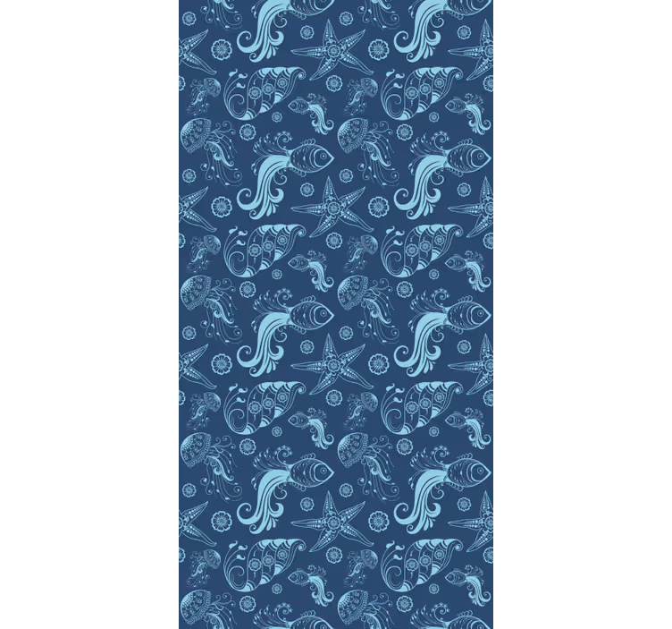 Ocean Fauna Pattern animal blind - TenStickers