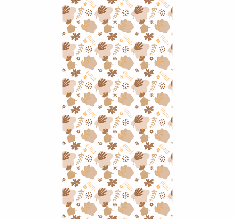 Organic beige pattern blind flowers - TenStickers