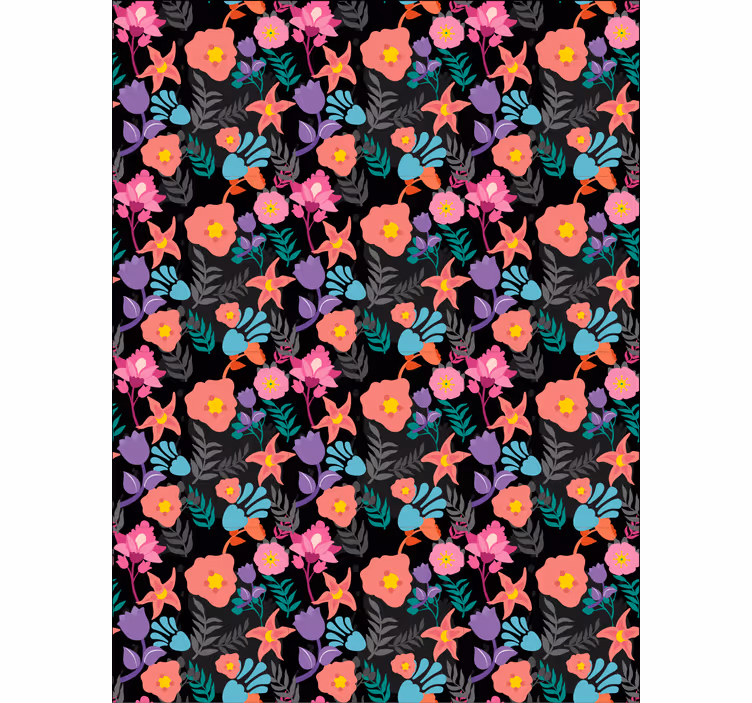 Colorful Floral Pattern blind flowers - TenStickers