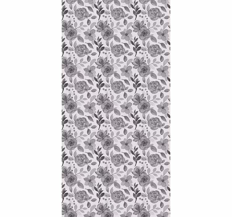 ELEGANT GRAY FLORALS floral blind - TenStickers