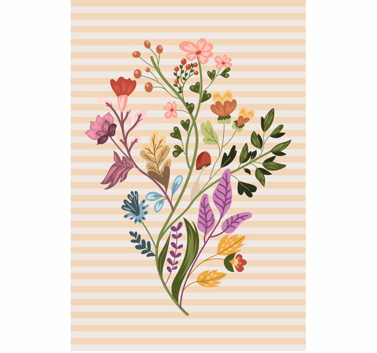 Floral Arrangement blind flowers - TenStickers