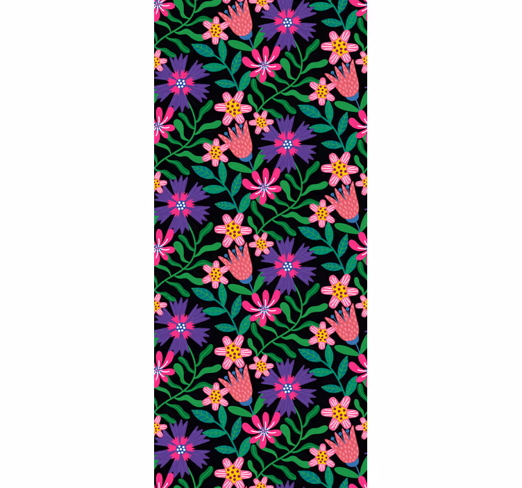Floral Harmony Design blind flowers - TenStickers