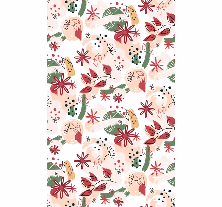 Floral Abstract Pattern blind flowers - TenStickers