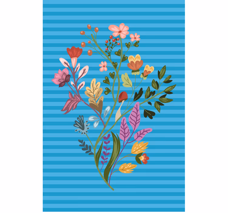 Botanical arrangement floral blind - TenStickers
