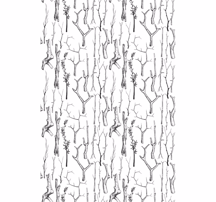 Black and white branches blind trees - TenStickers