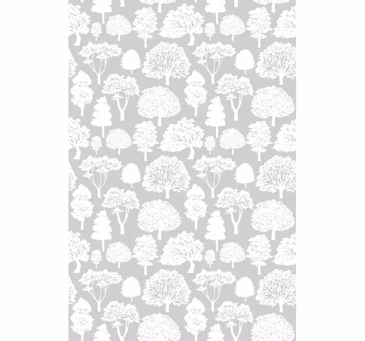 Grey and white silhouettes blind trees - TenStickers