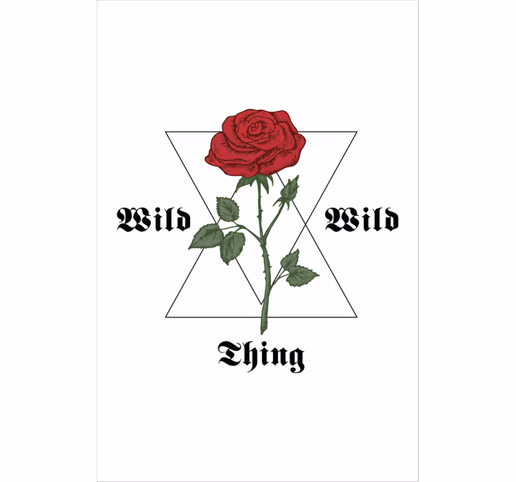 Rose Motif Emblem floral blind - TenStickers