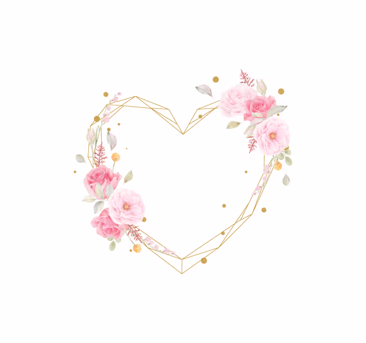 Heart arrangement floral blind - TenStickers